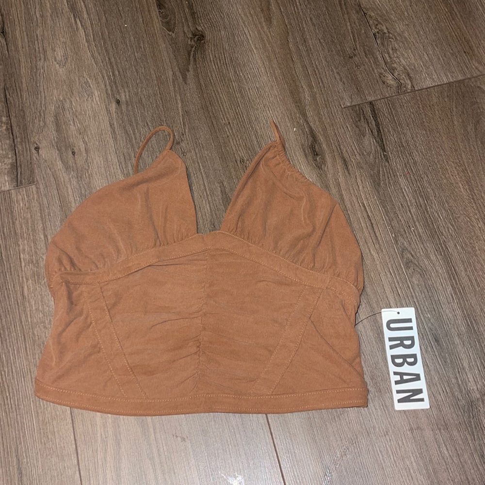 brown crop top
